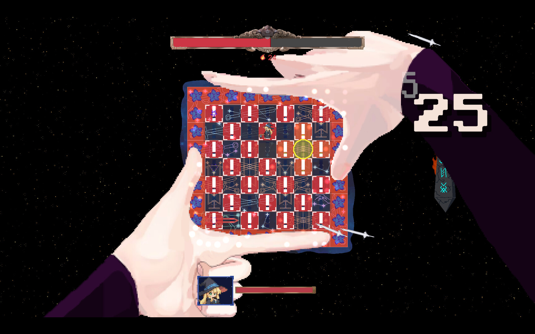 星座配置で魔女の力が覚醒！『Stellar Witch』は無料で楽しめるグリッド型ドッジアクションの新星